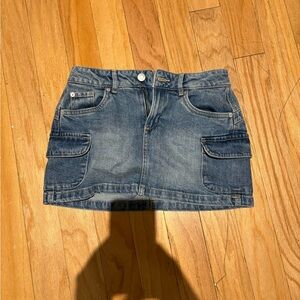 Garage Blue Denim Mini Skirt